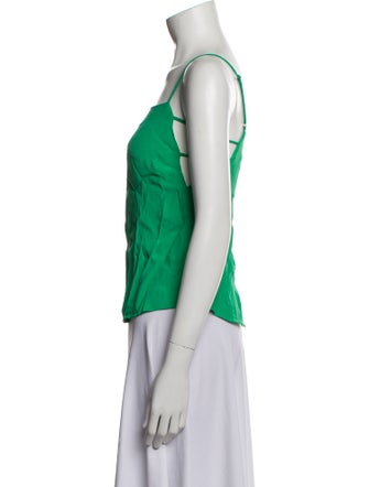 Farm Rio Square Neckline Sleeveless Crop Top