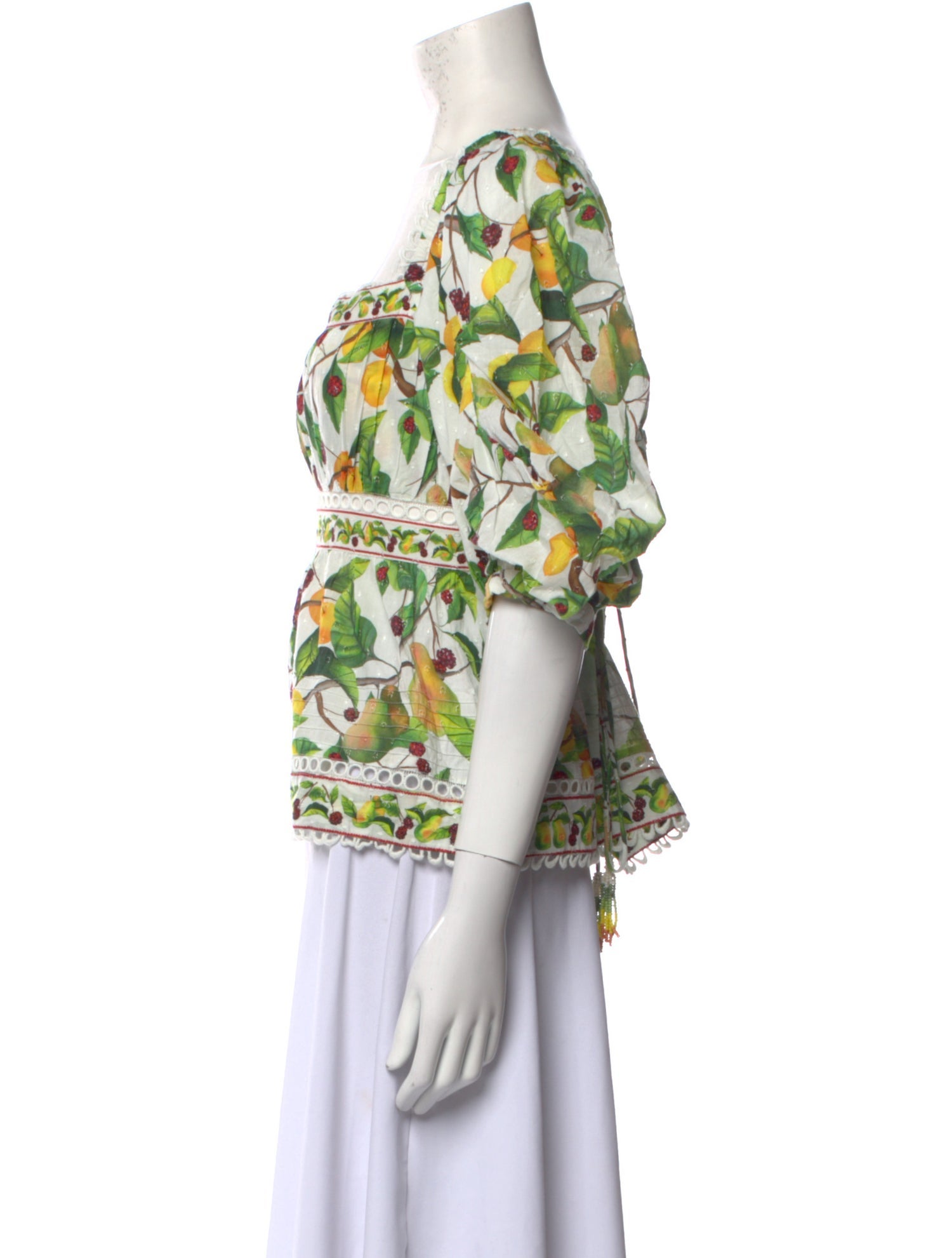 Farm Rio Printed Square Neckline Blouse