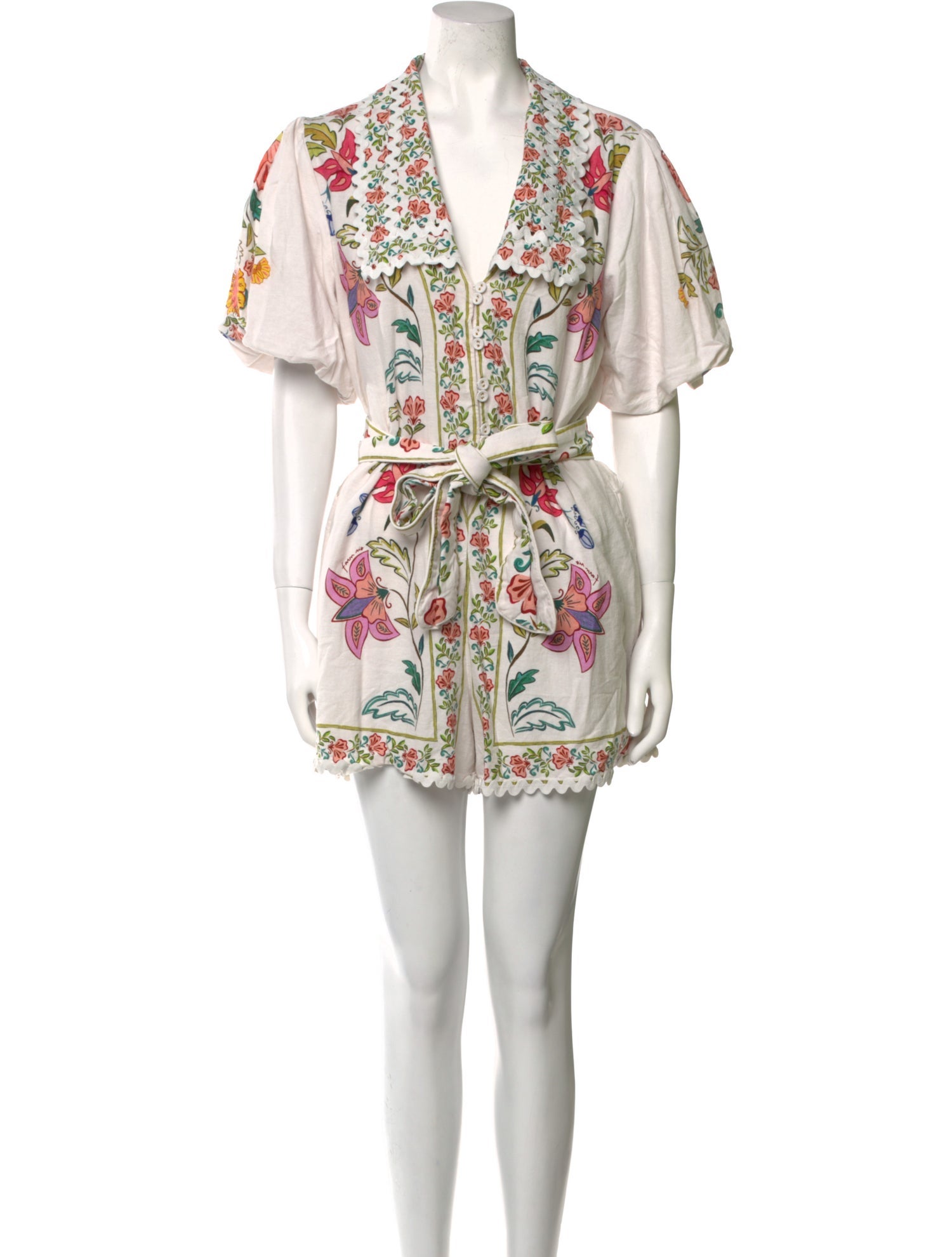 Farm Rio Linen Printed Romper