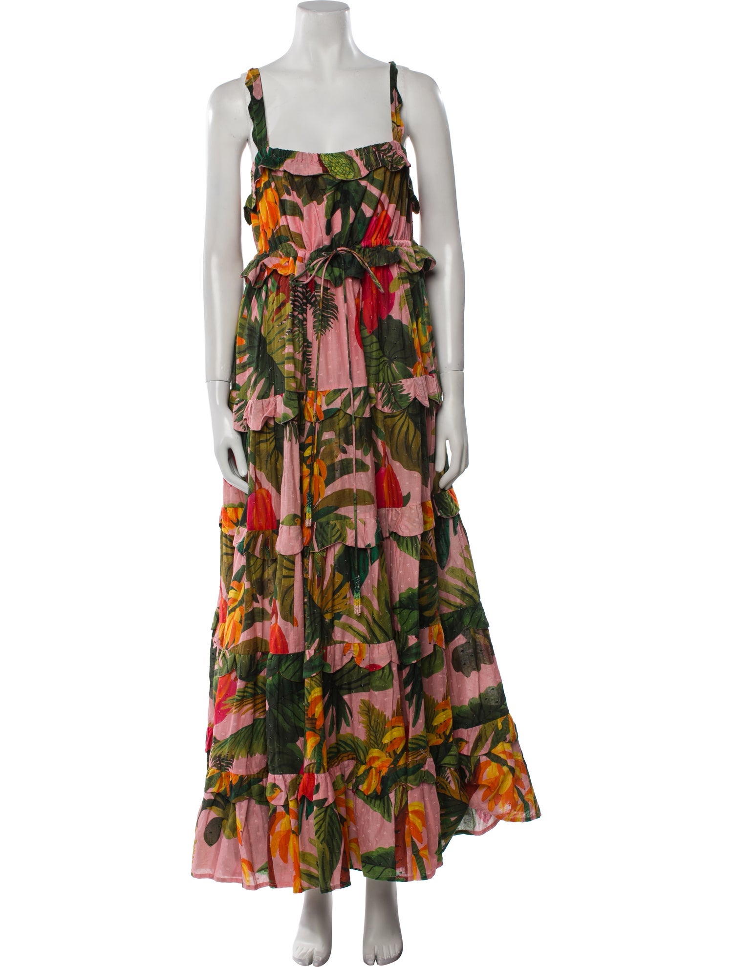 Farm Rio Floral Print Long Dress