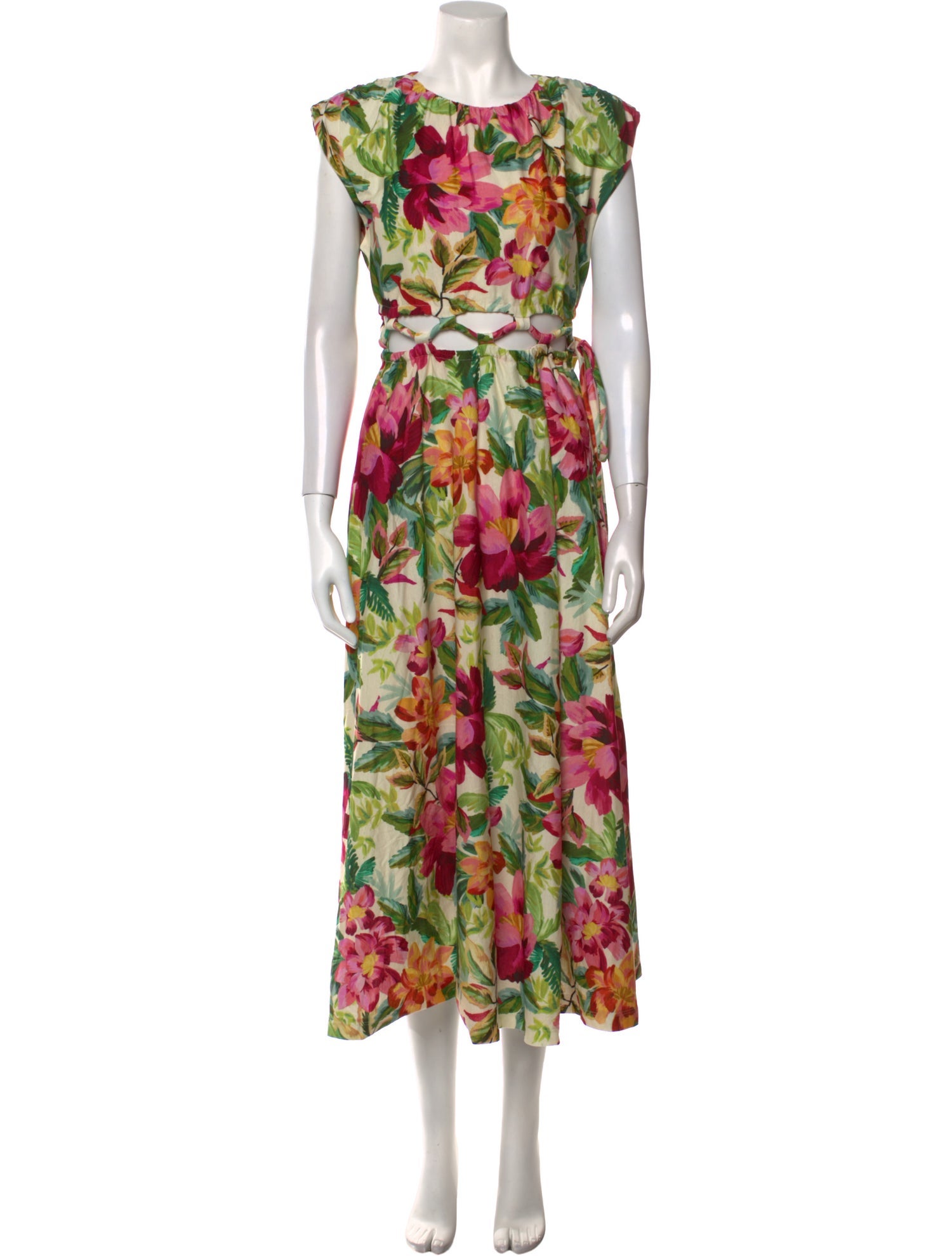Farm Rio Floral Print Long Dress w/ Tags