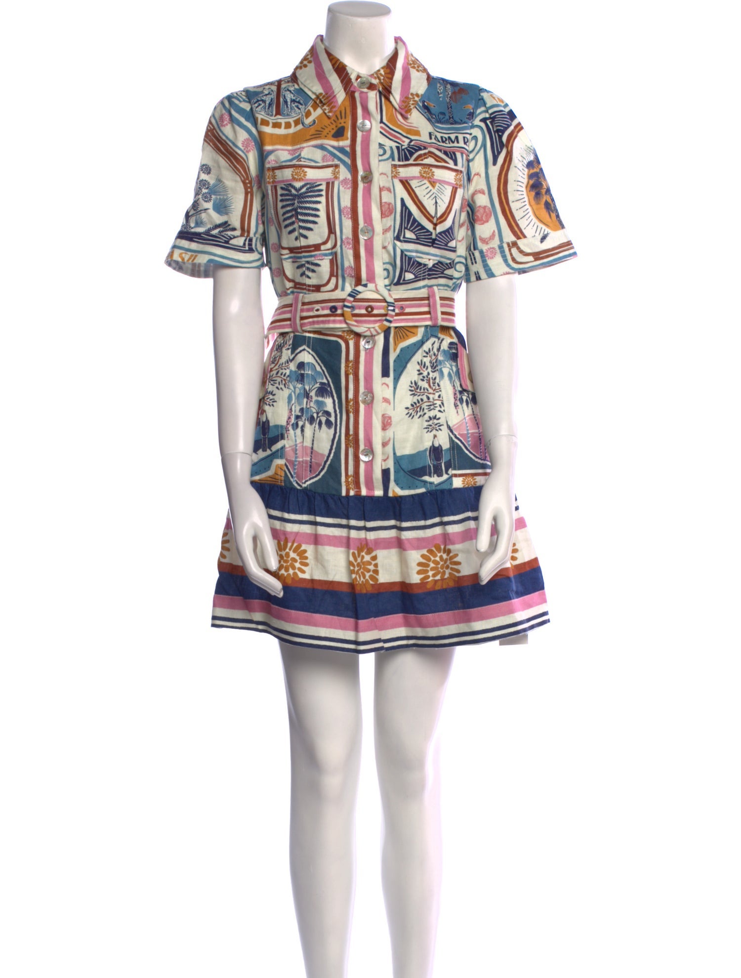 Farm Rio Linen Mini Dress