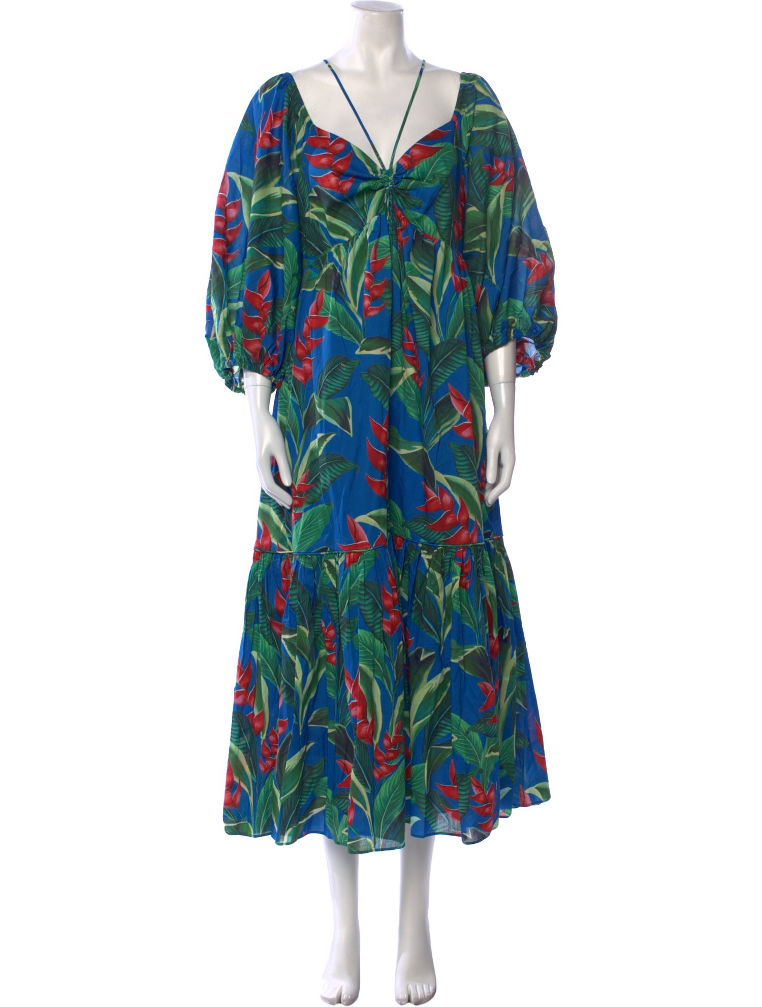 Farm Rio Floral Print Long Dress w/ Tags
