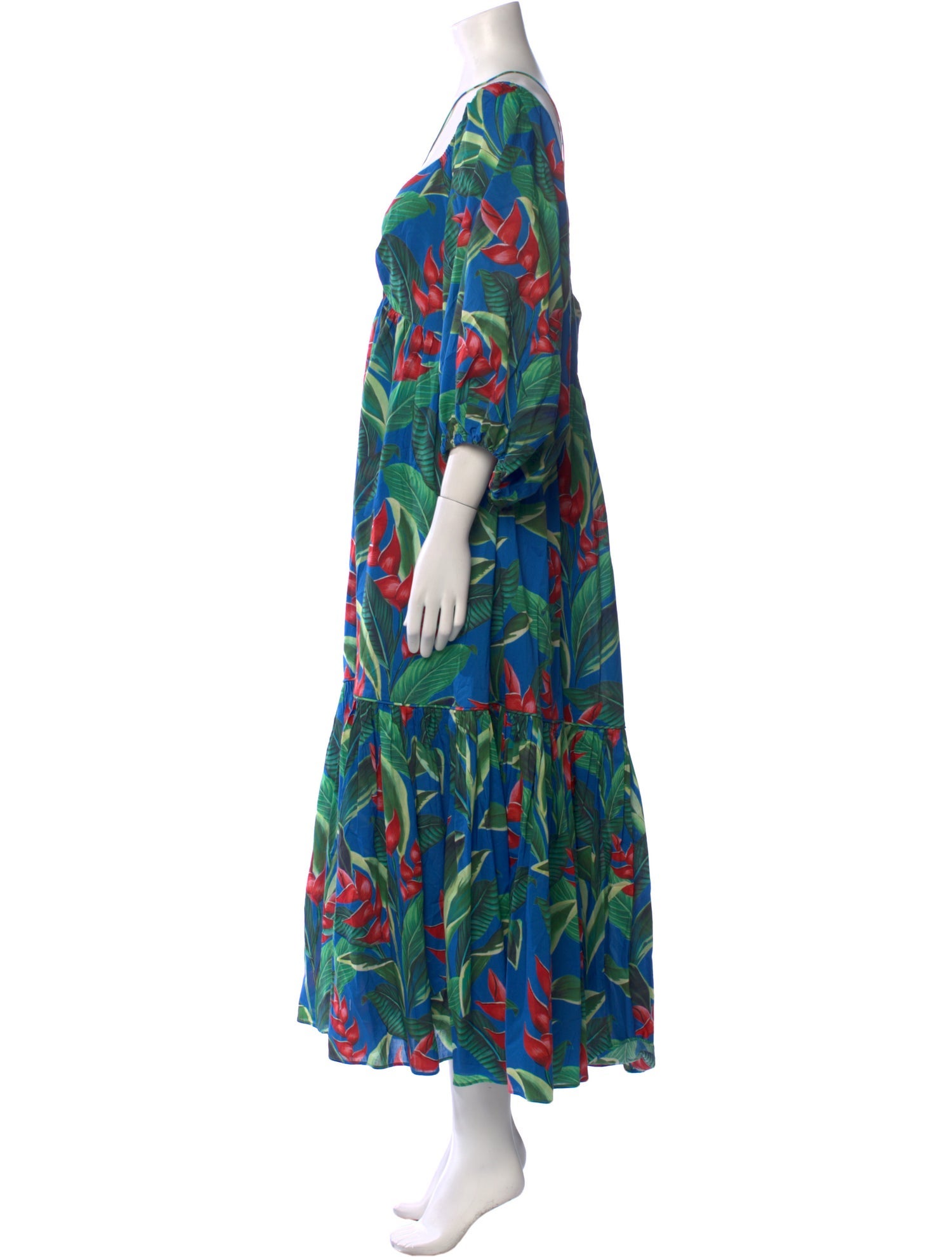 Farm Rio Floral Print Long Dress w/ Tags