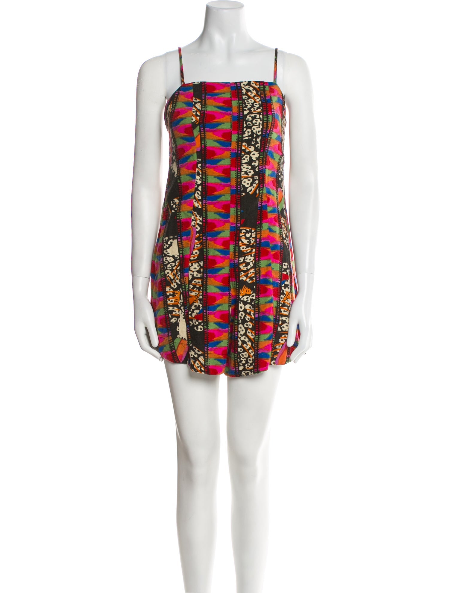 Farm Rio Printed Square Neckline Romper