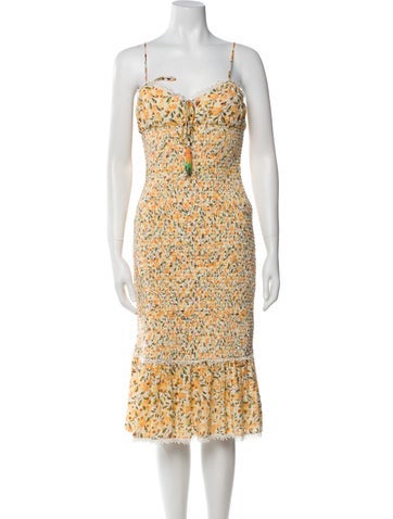 Farm Rio Dresses Floral Print Midi Length Dress S