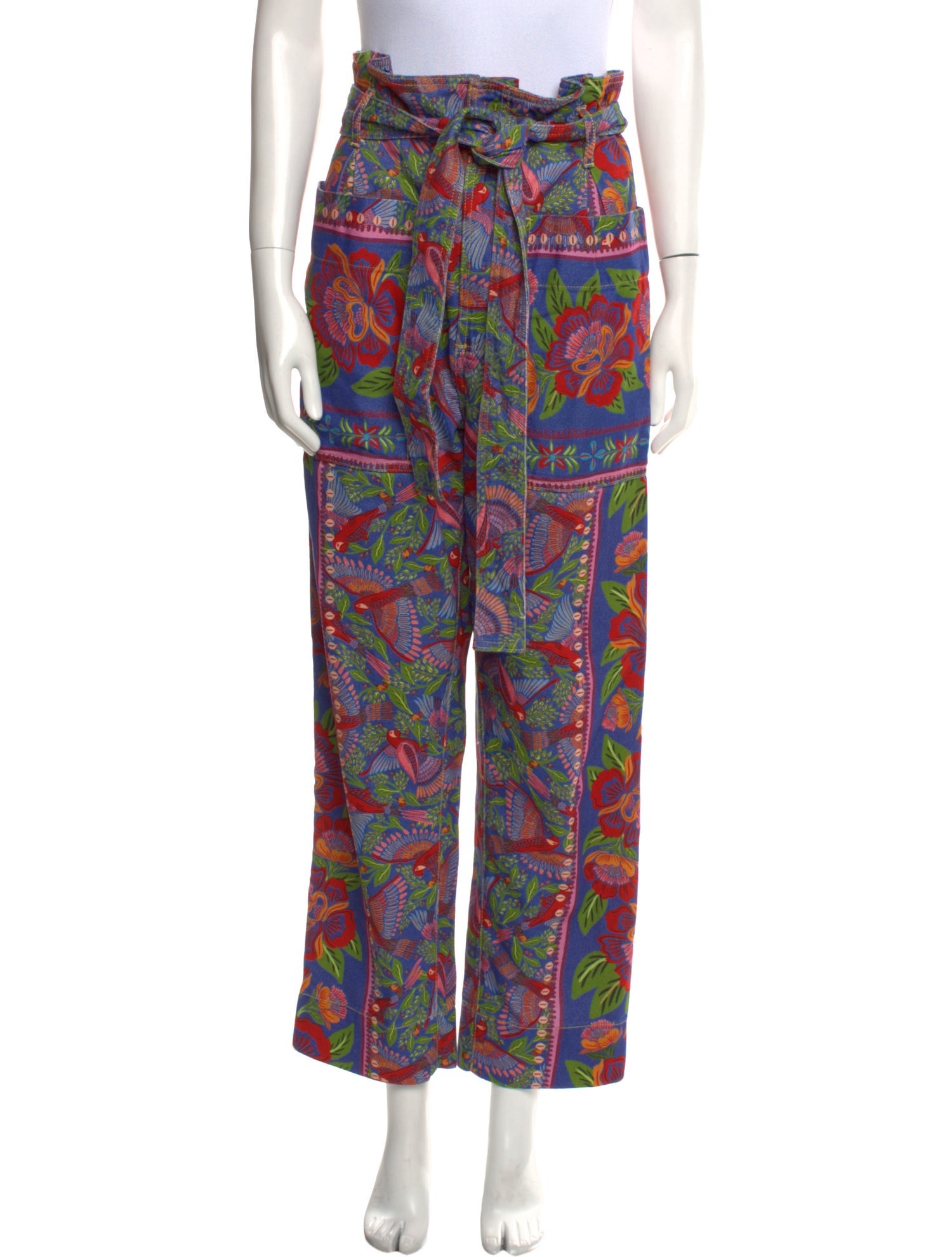 Farm Rio Floral Print Wide Leg Pants