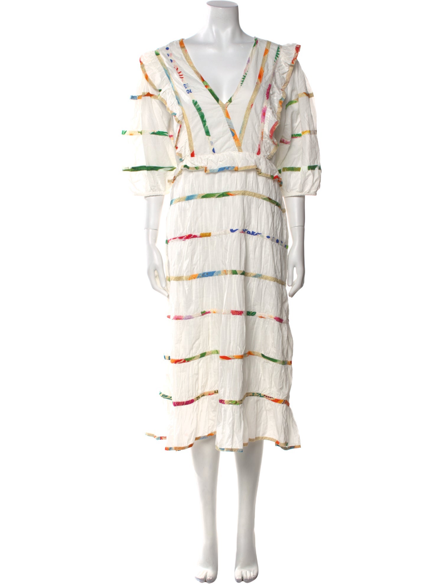 Farm Rio Striped Long Dress