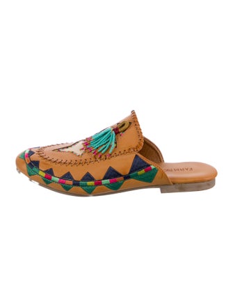 Farm Rio Leather Patterned Mules