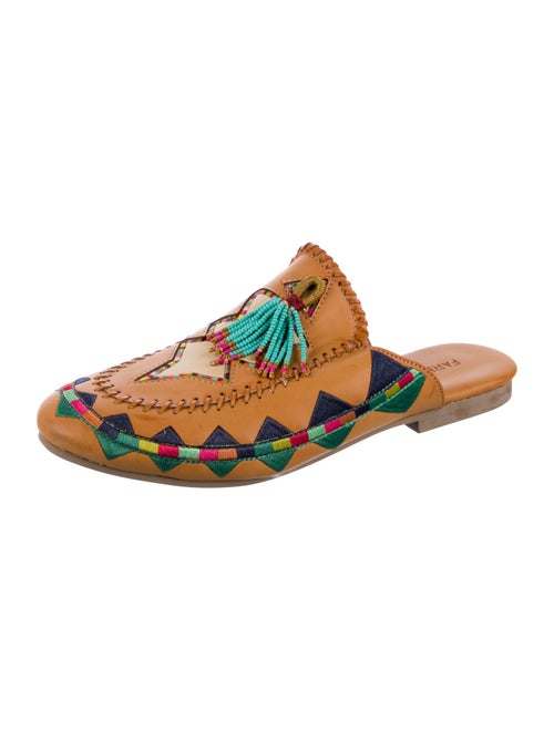 Farm Rio Leather Patterned Mules