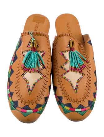 Farm Rio Leather Patterned Mules