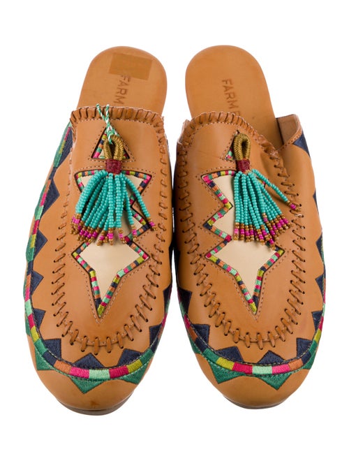 Farm Rio Leather Patterned Mules