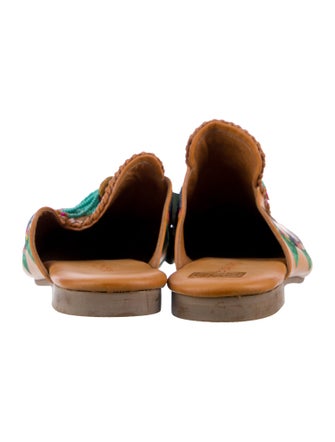 Farm Rio Leather Patterned Mules