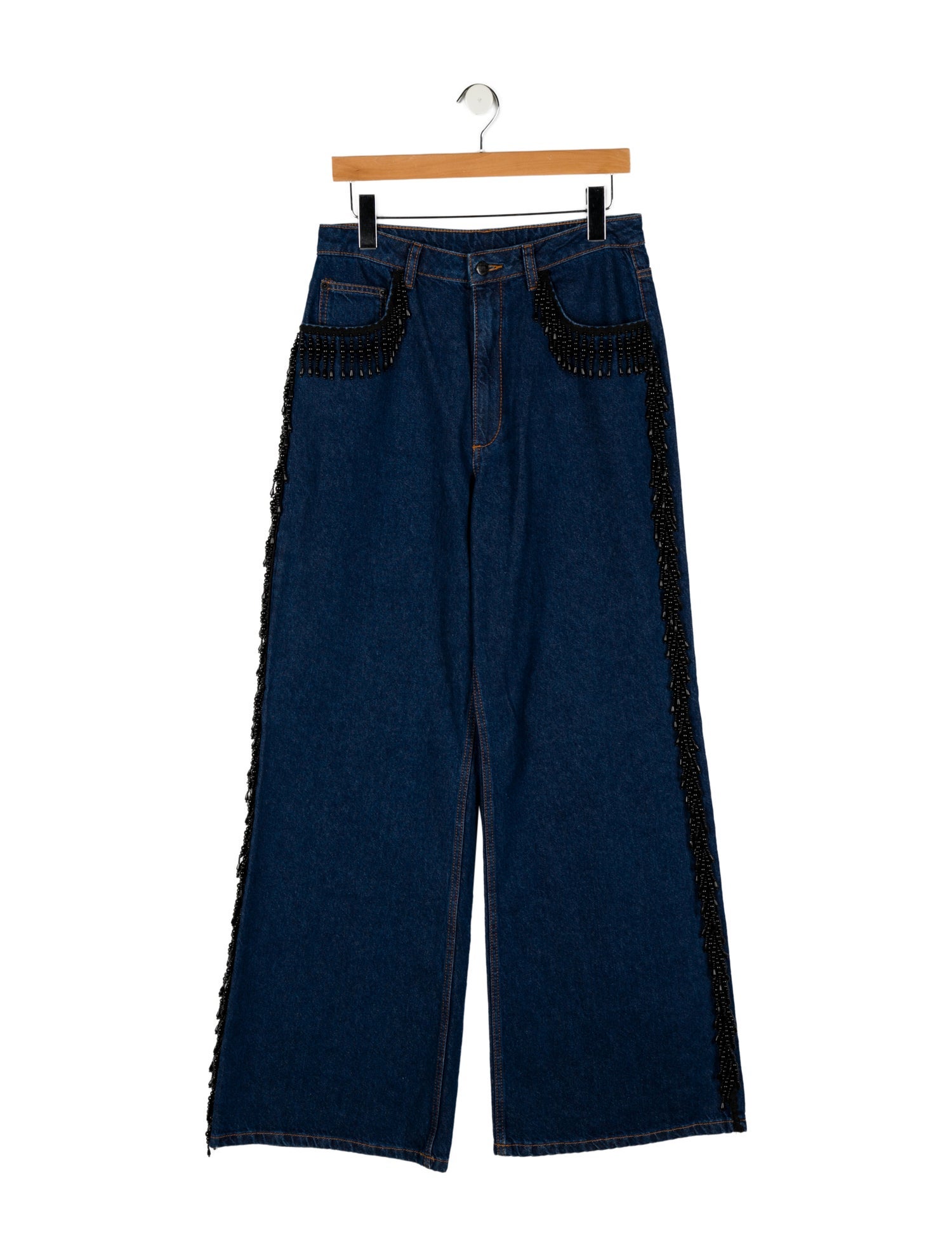 Farm Rio High-Rise Wide Leg Jeans
