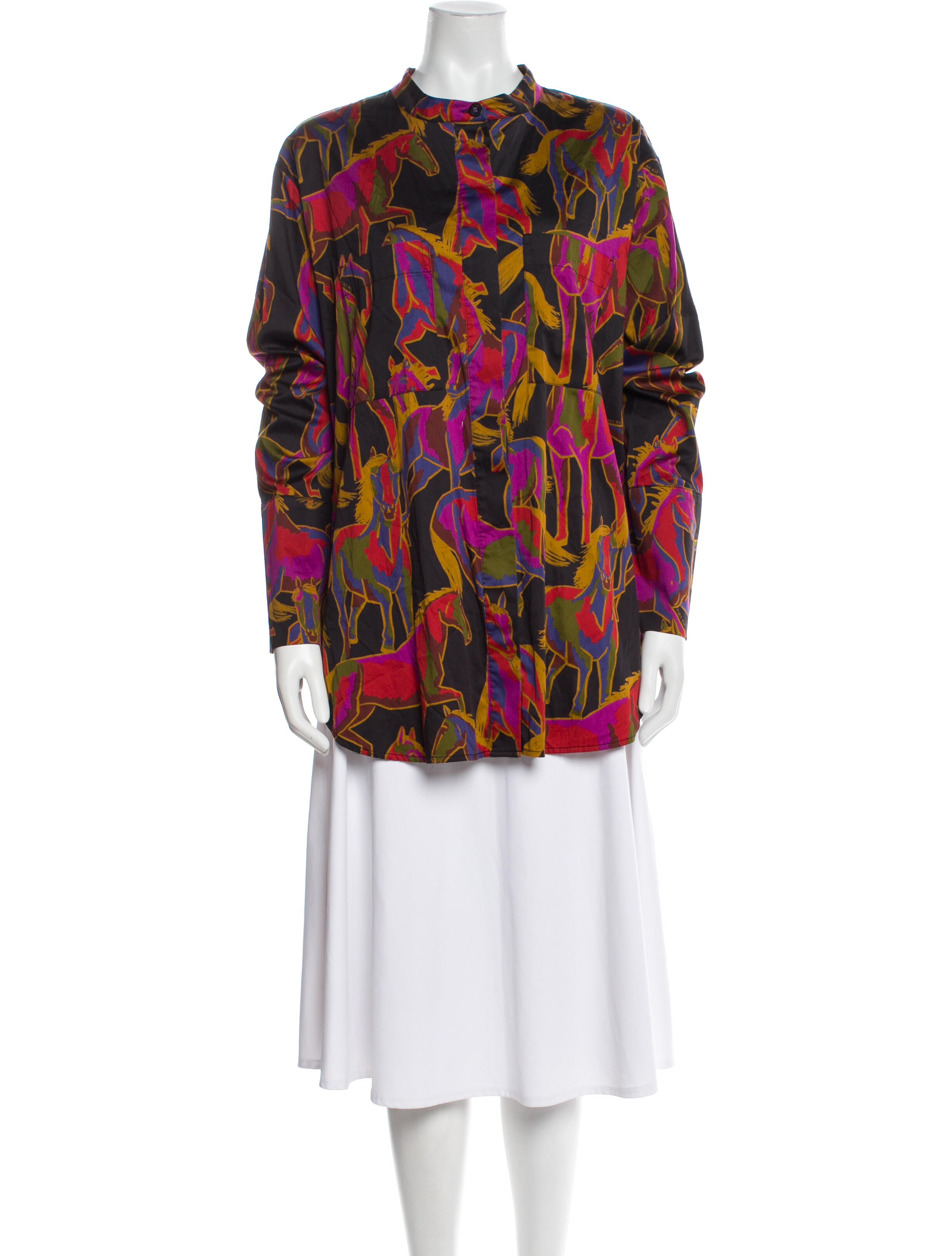 Farm Rio Printed Mock Neck Tunic