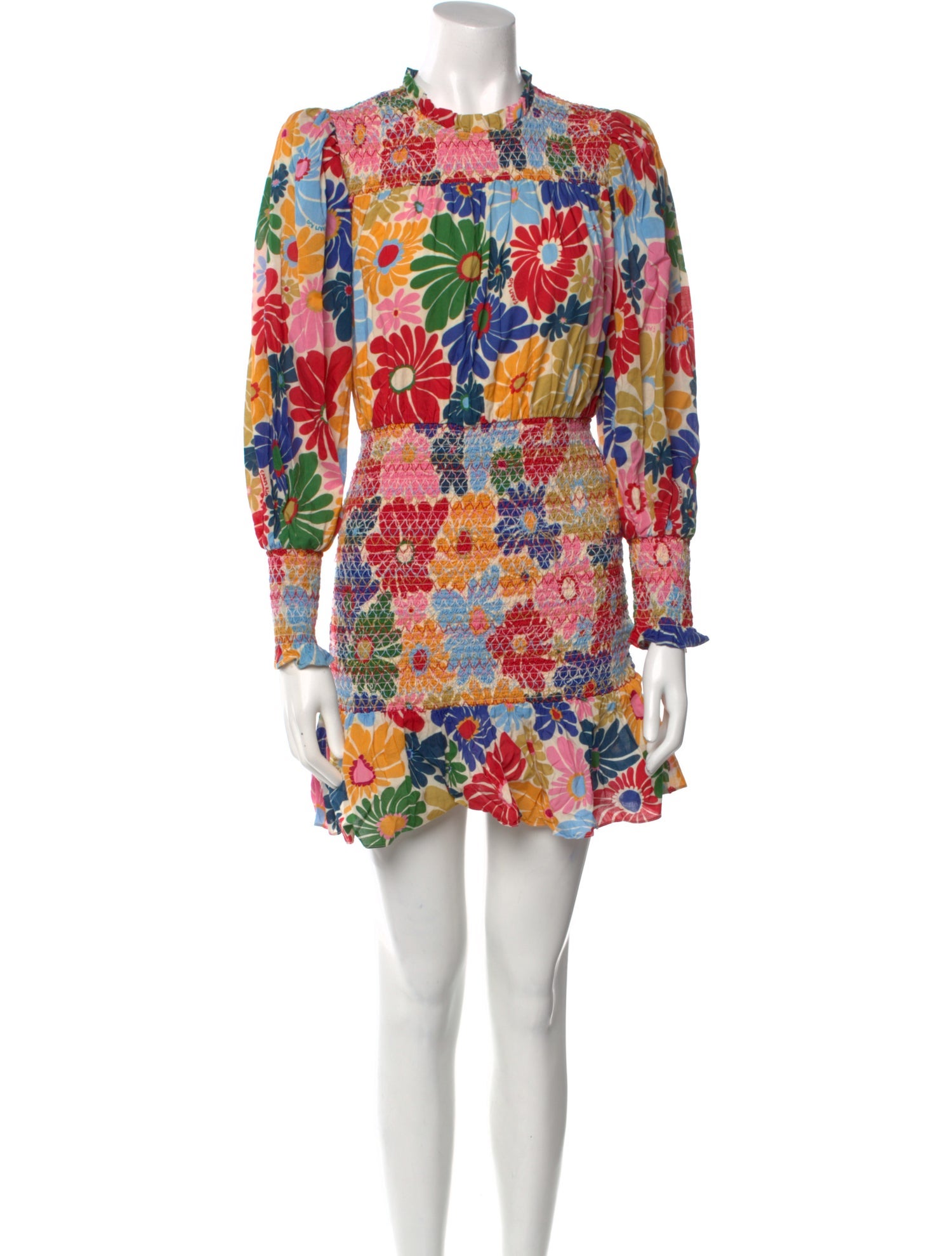 Farm Rio Floral Print Mini Dress