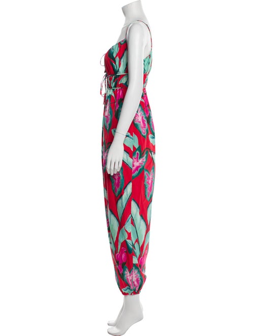 Farm Rio Printed Square Neckline Jumpsuit