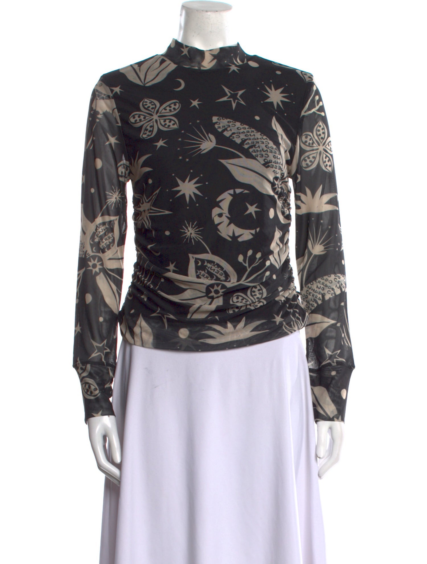 Farm Rio Printed Mock Neck Sweatshirt w/ Tags