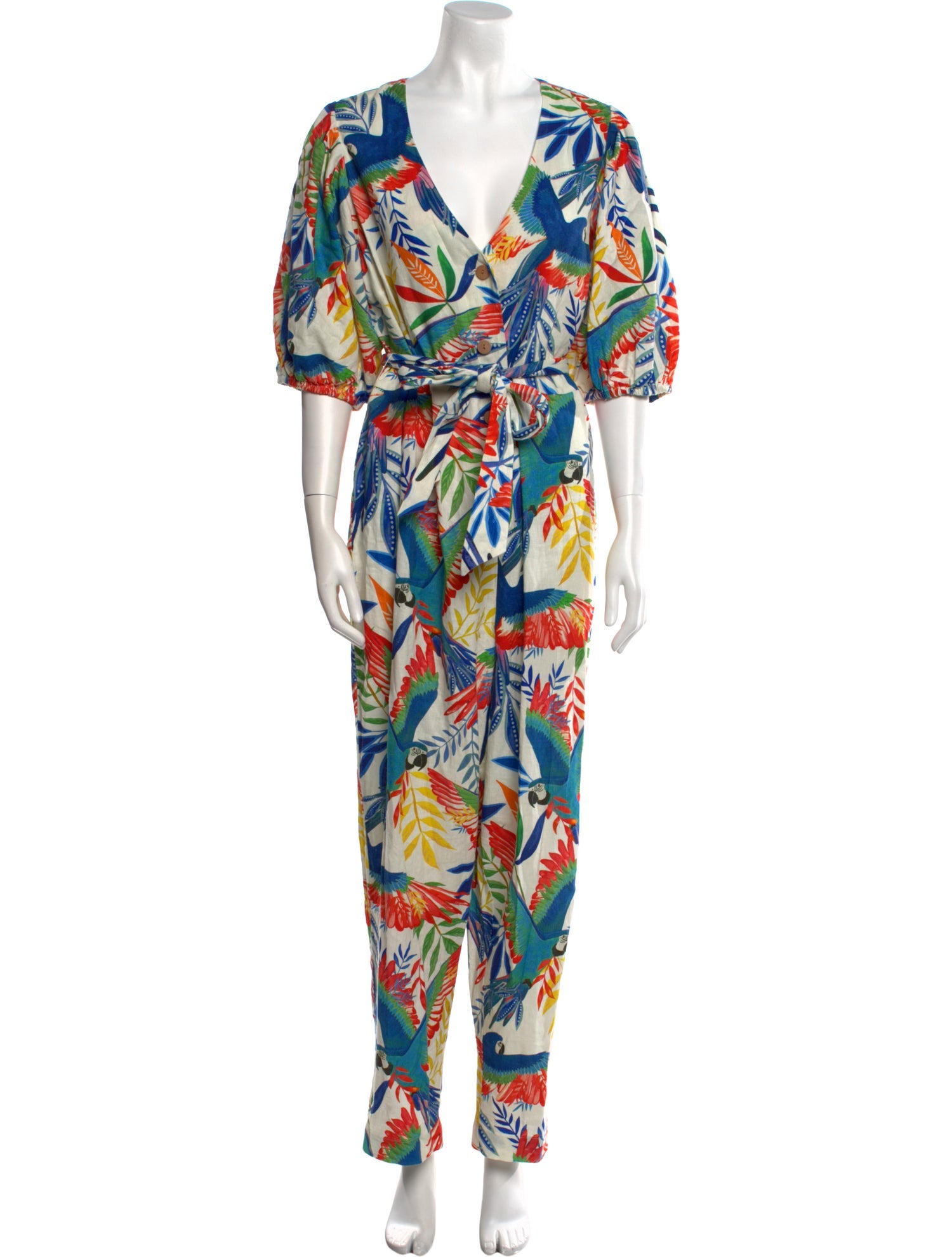 Farm Rio Linen Printed Jumpsuit