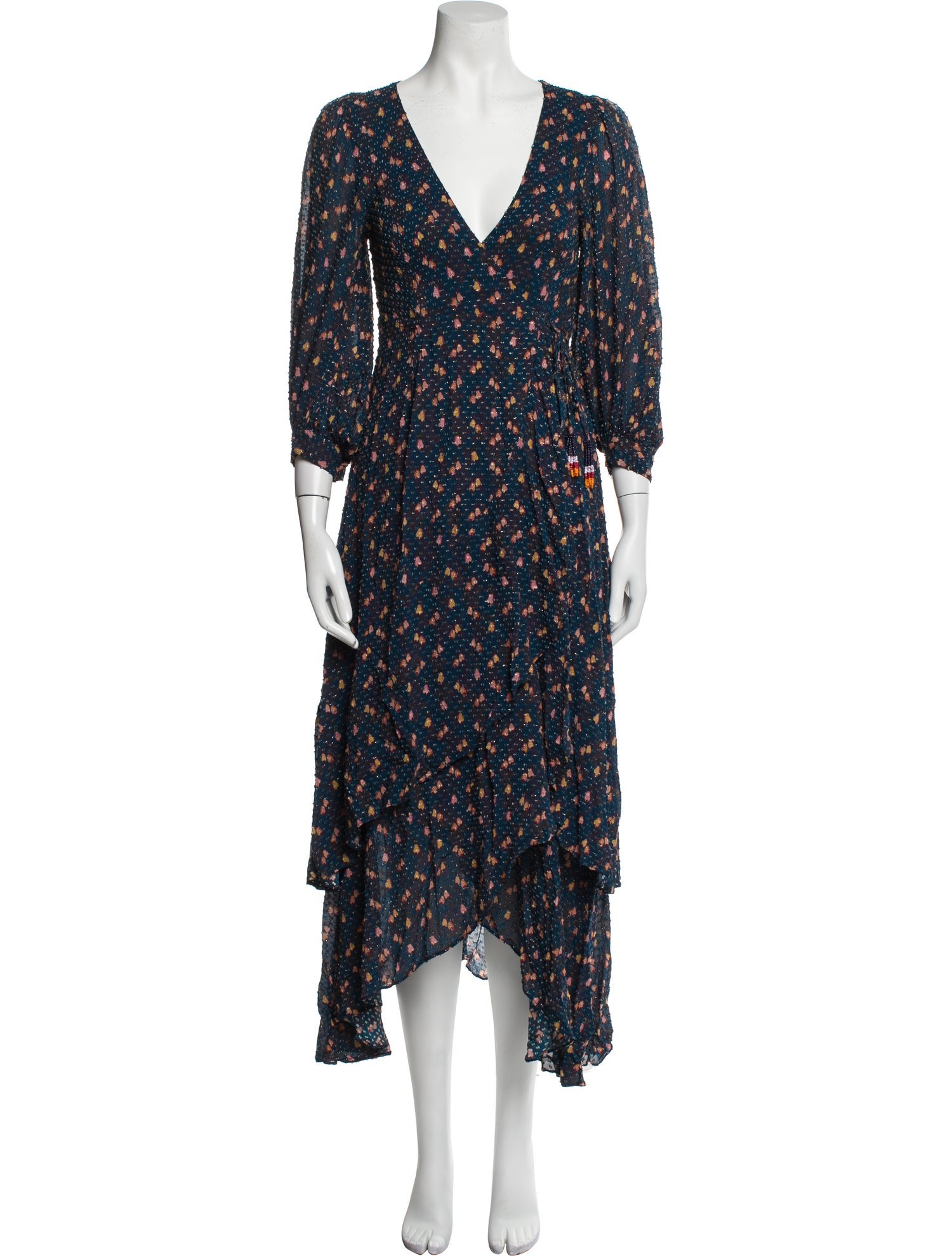 Farm Rio Floral Print Long Dress