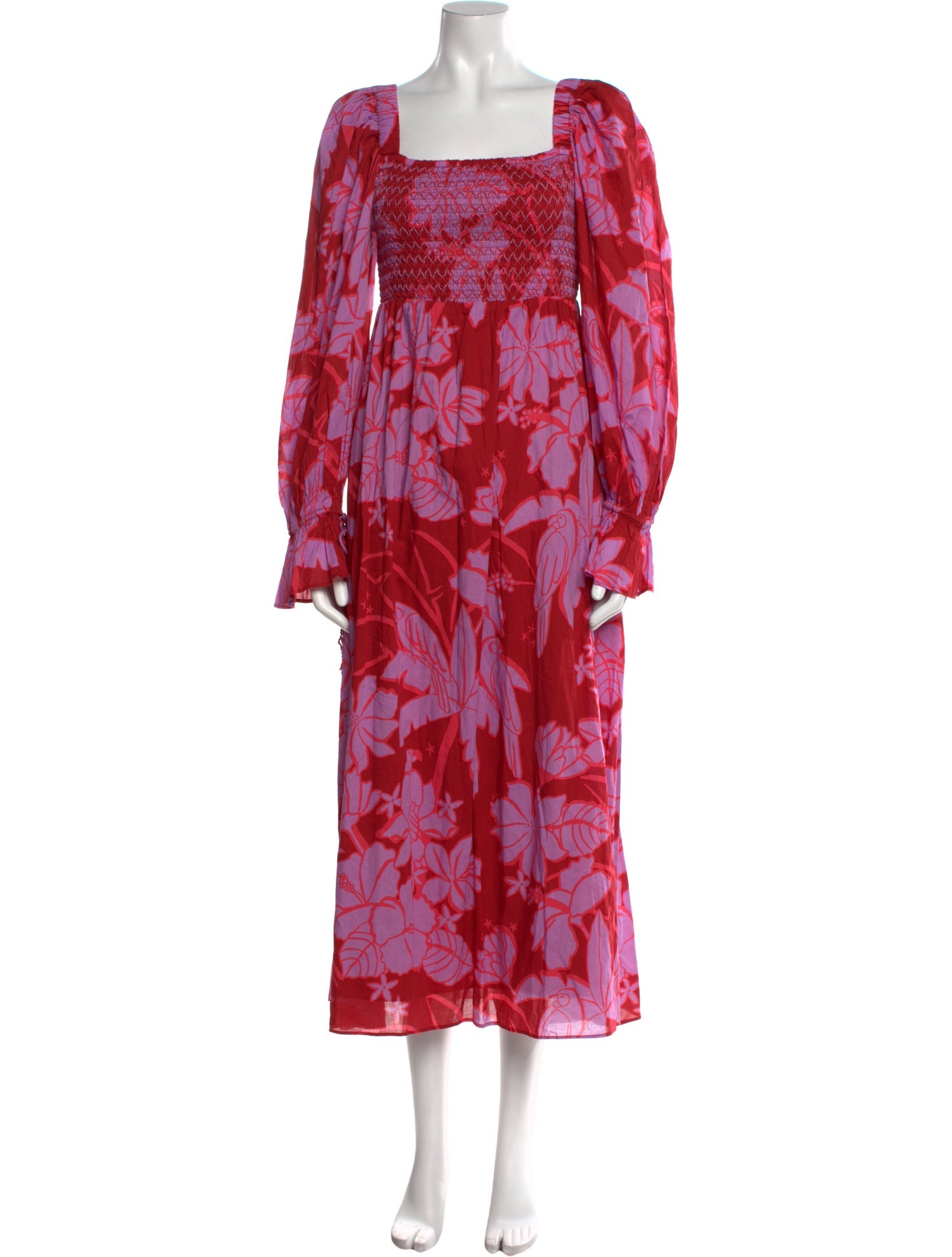 Farm Rio Floral Print Long Dress