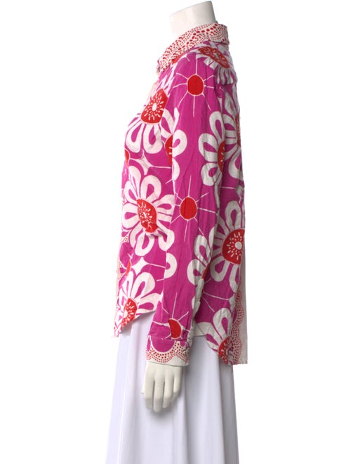 Farm Rio Linen Printed Button-Up Top