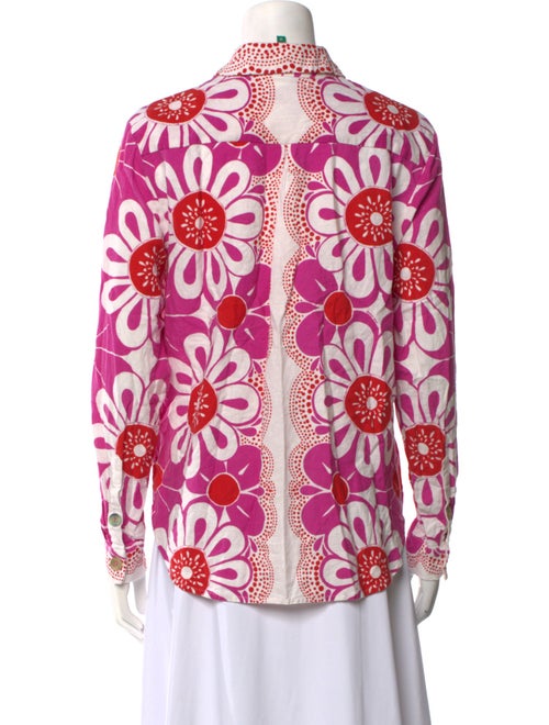 Farm Rio Linen Printed Button-Up Top