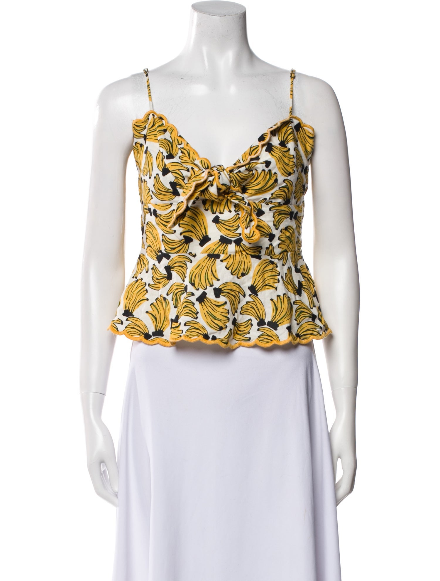 Farm Rio Linen Printed Crop Top