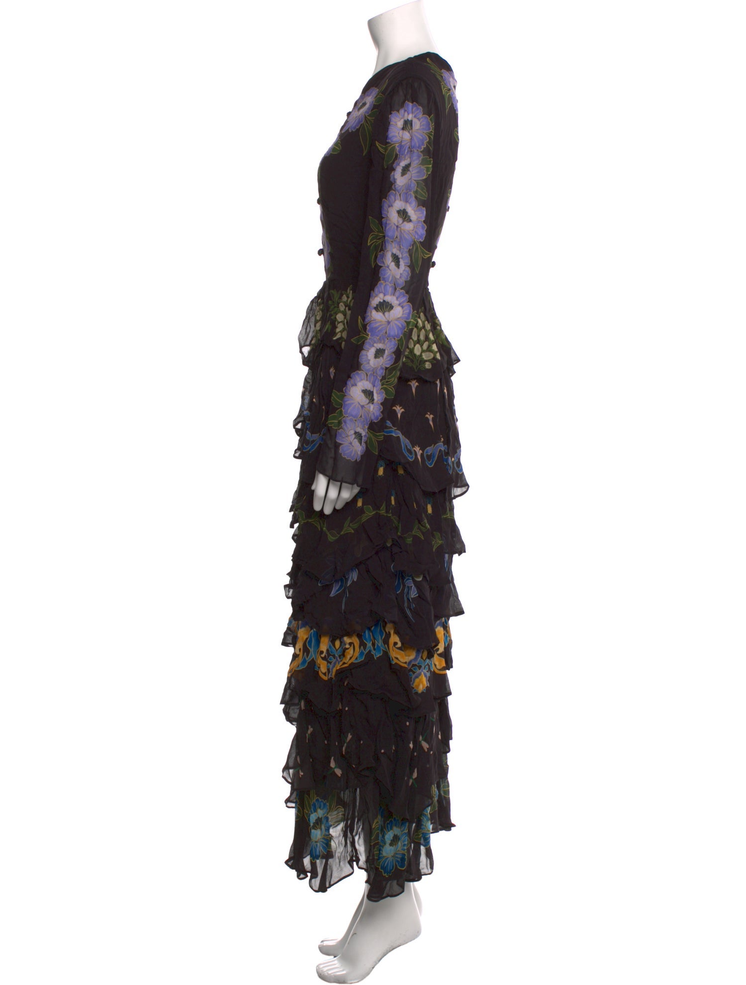 Farm Rio Floral Print Long Dress