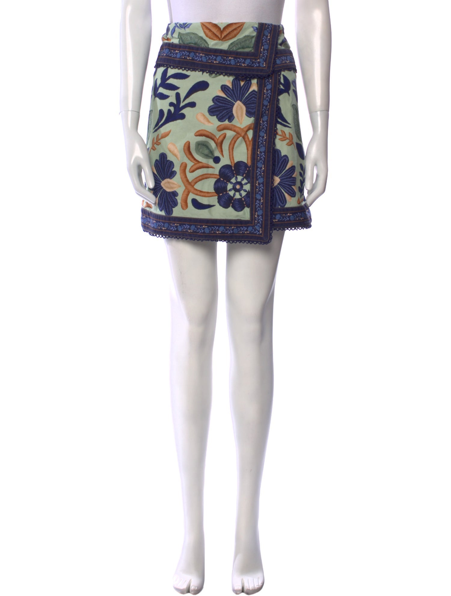 Farm Rio Floral Print Mini Skirt