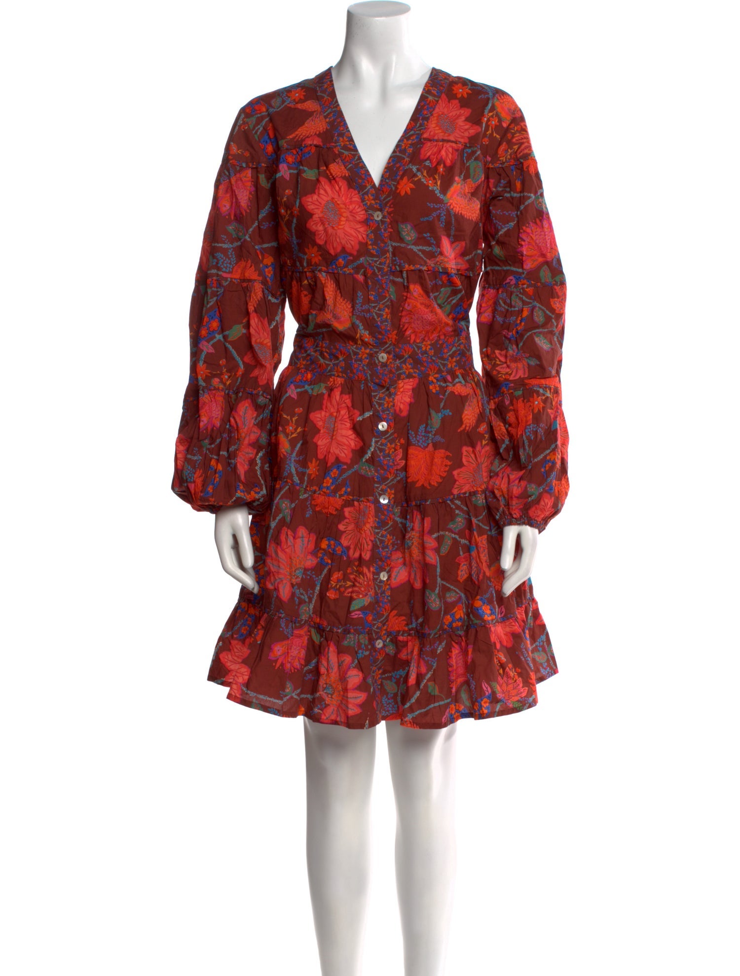 Farm Rio Floral Print Knee-Length Dress w/ Tags