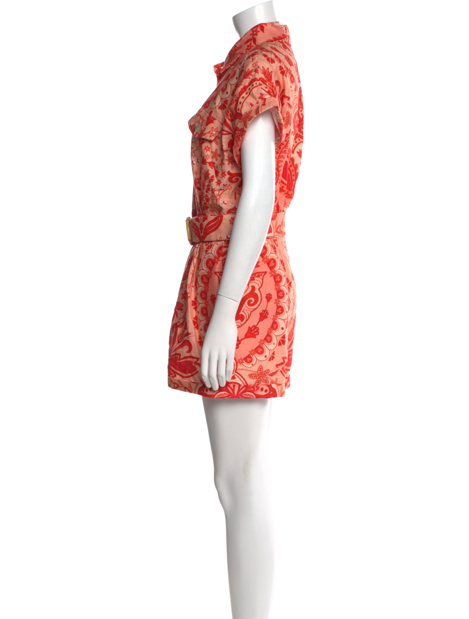 Farm Rio Linen Floral Print Romper w/ Tags