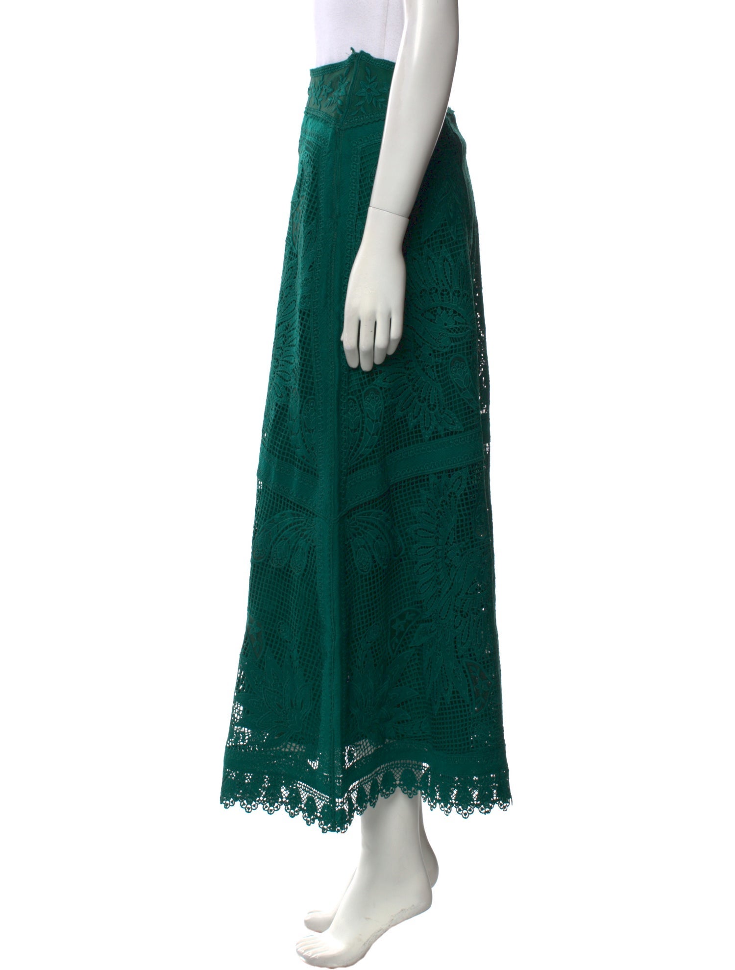 Farm Rio Lace Pattern Midi Length Skirt w/ Tags
