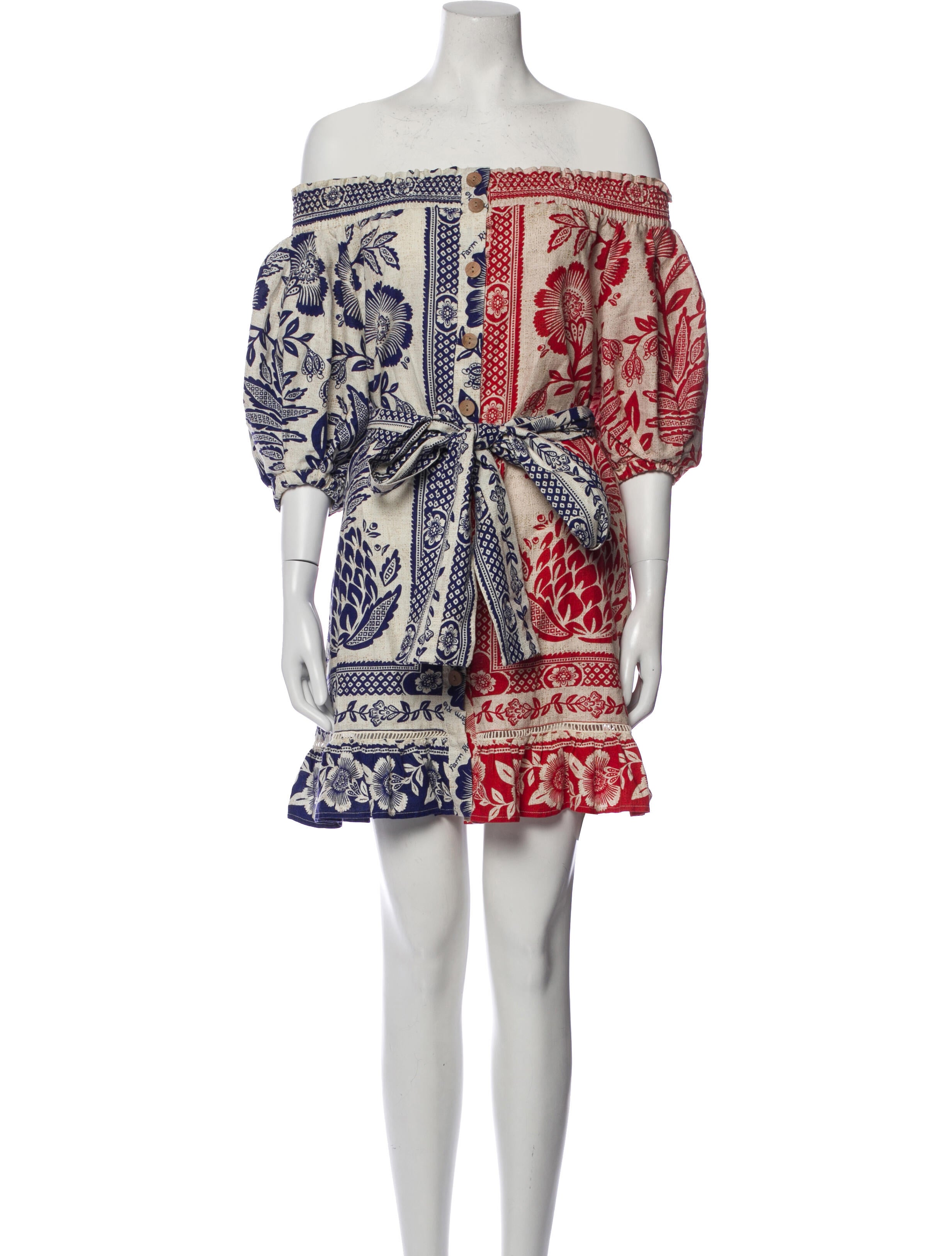 Farm Rio Linen Mini Dress