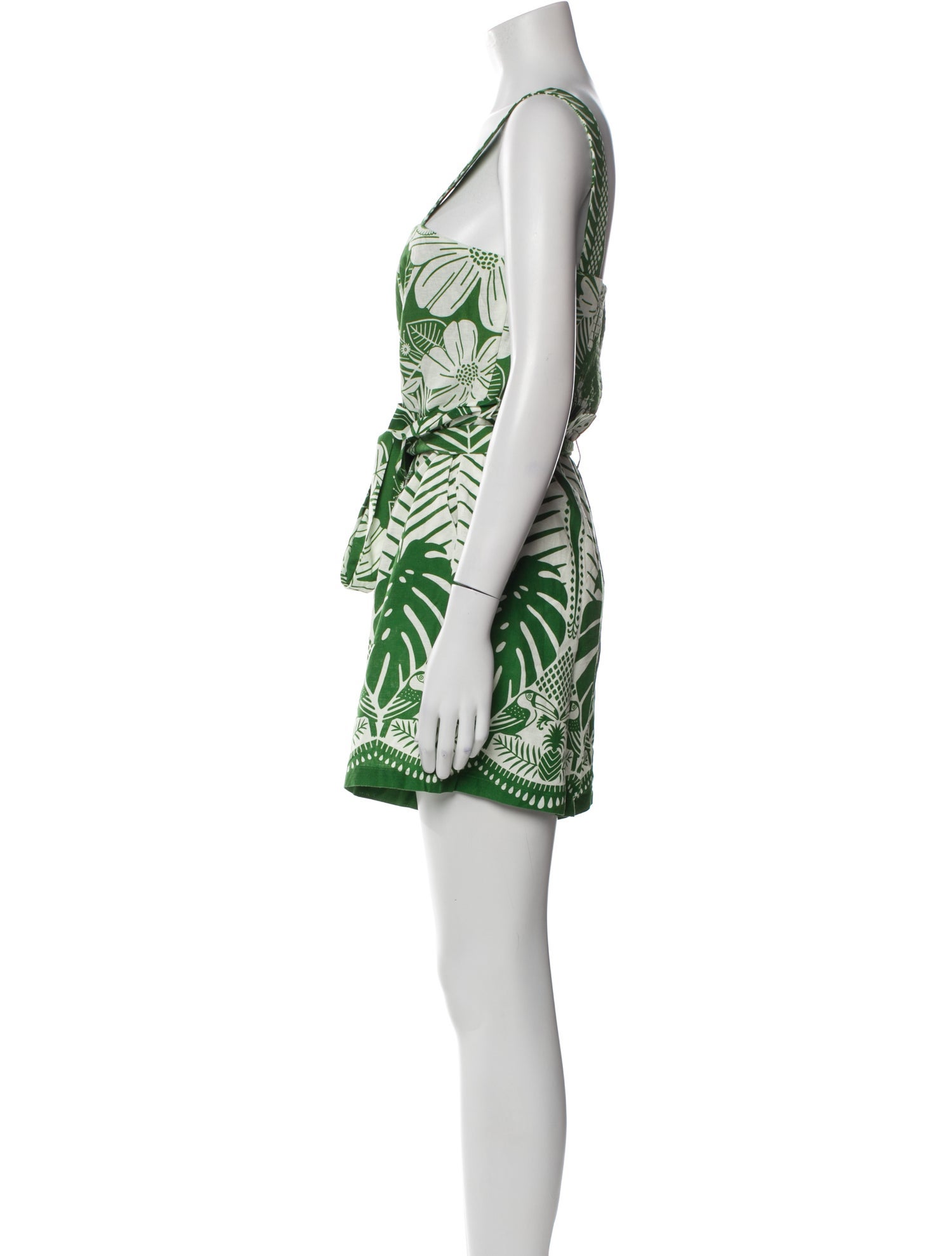 Farm Rio Linen Printed Romper w/ Tags