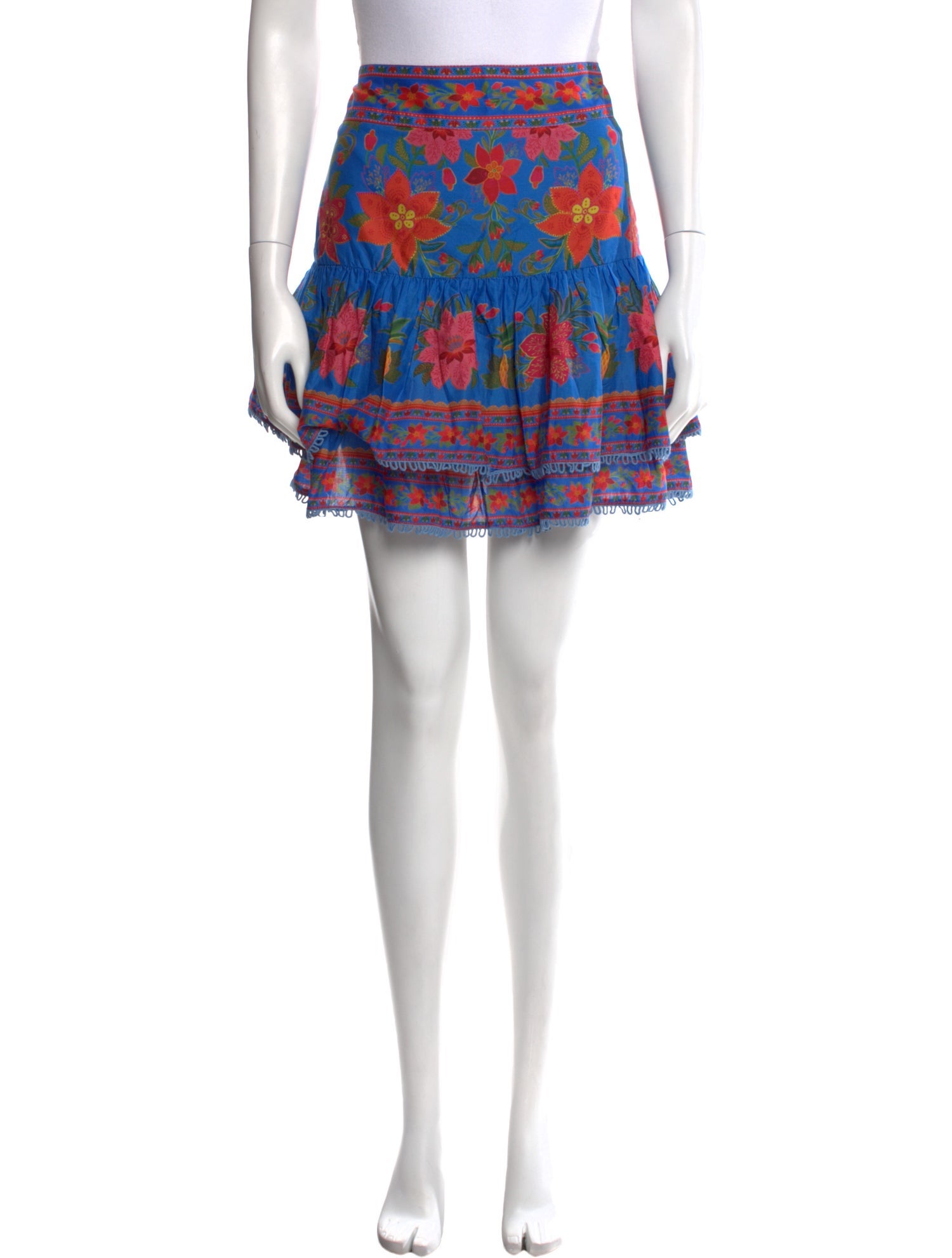 Farm Rio Floral Print Mini Skirt