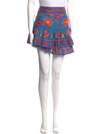 Farm Rio Floral Print Mini Skirt