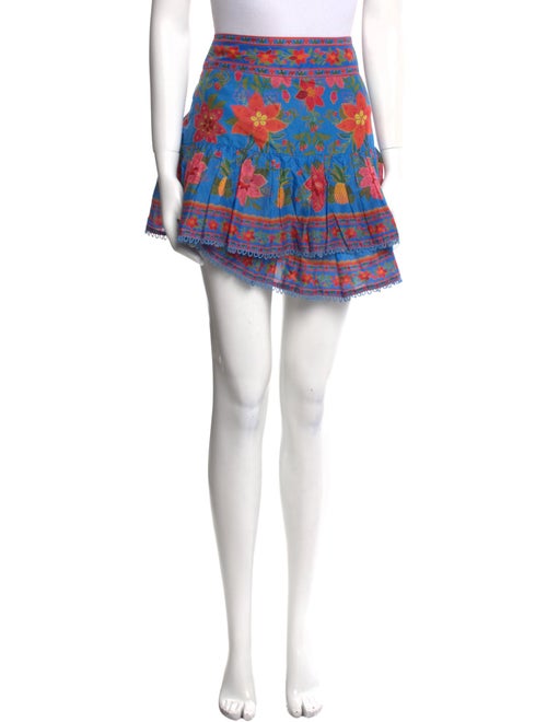 Farm Rio Floral Print Mini Skirt