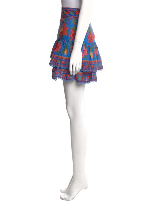 Farm Rio Floral Print Mini Skirt