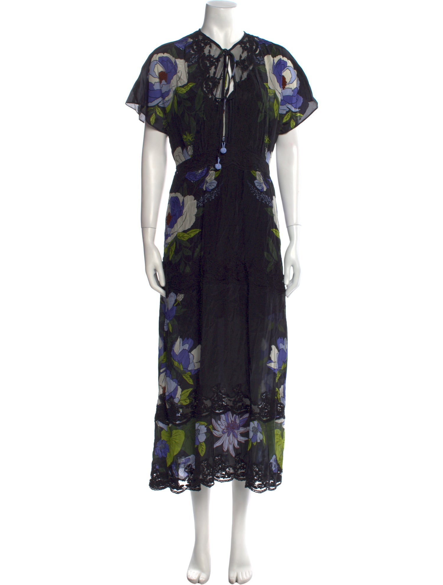 Farm Rio Silk Long Dress