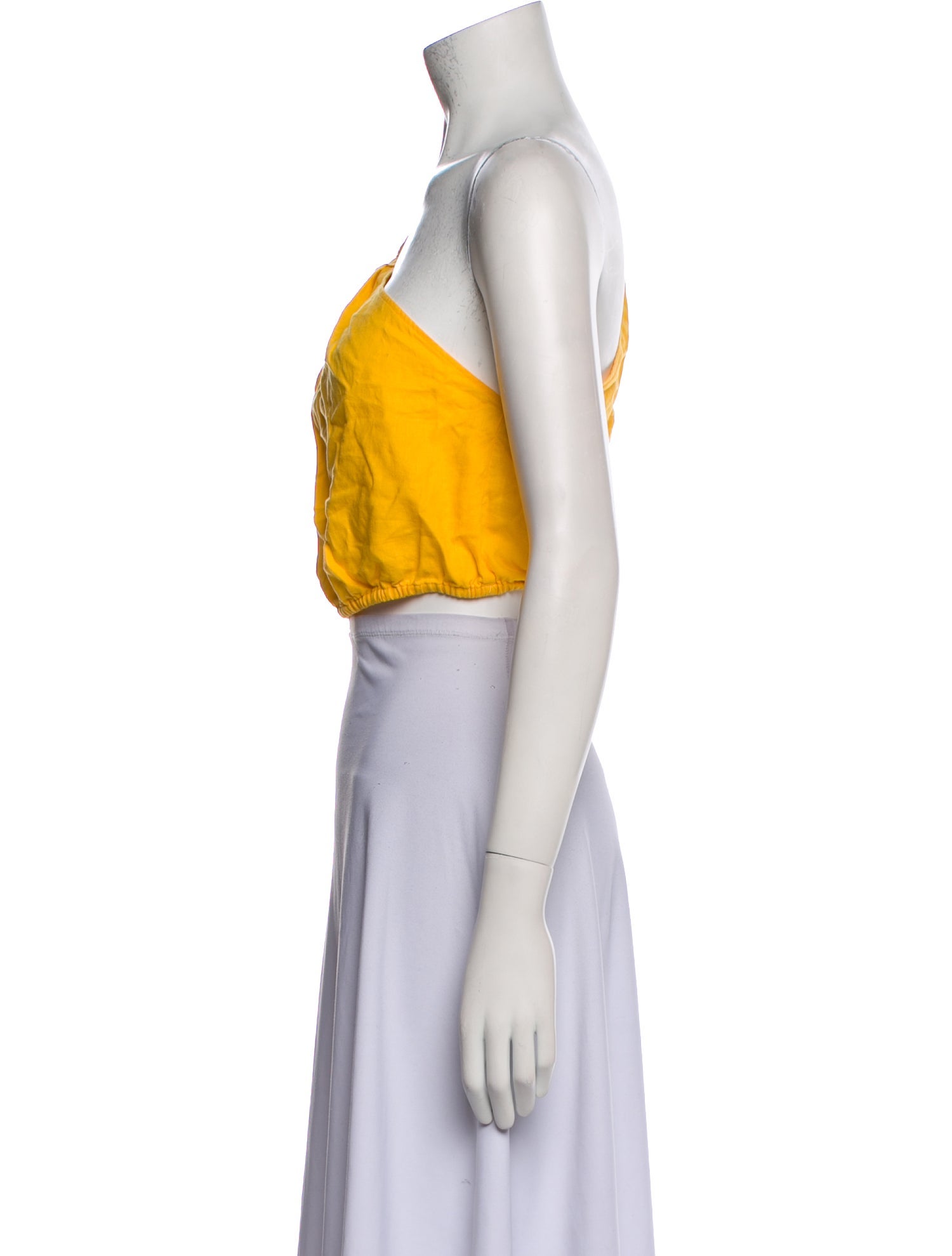 Farm Rio Linen One-Shoulder Crop Top