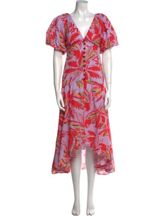 Farm Rio Floral Print Long Dress