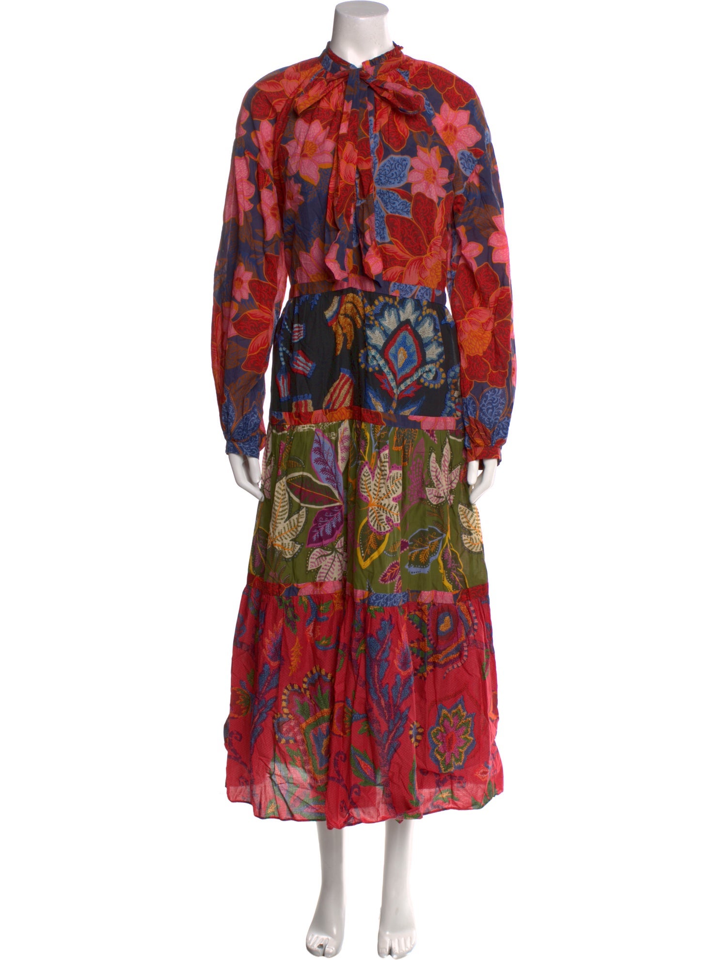 Farm Rio Floral Print Long Dress