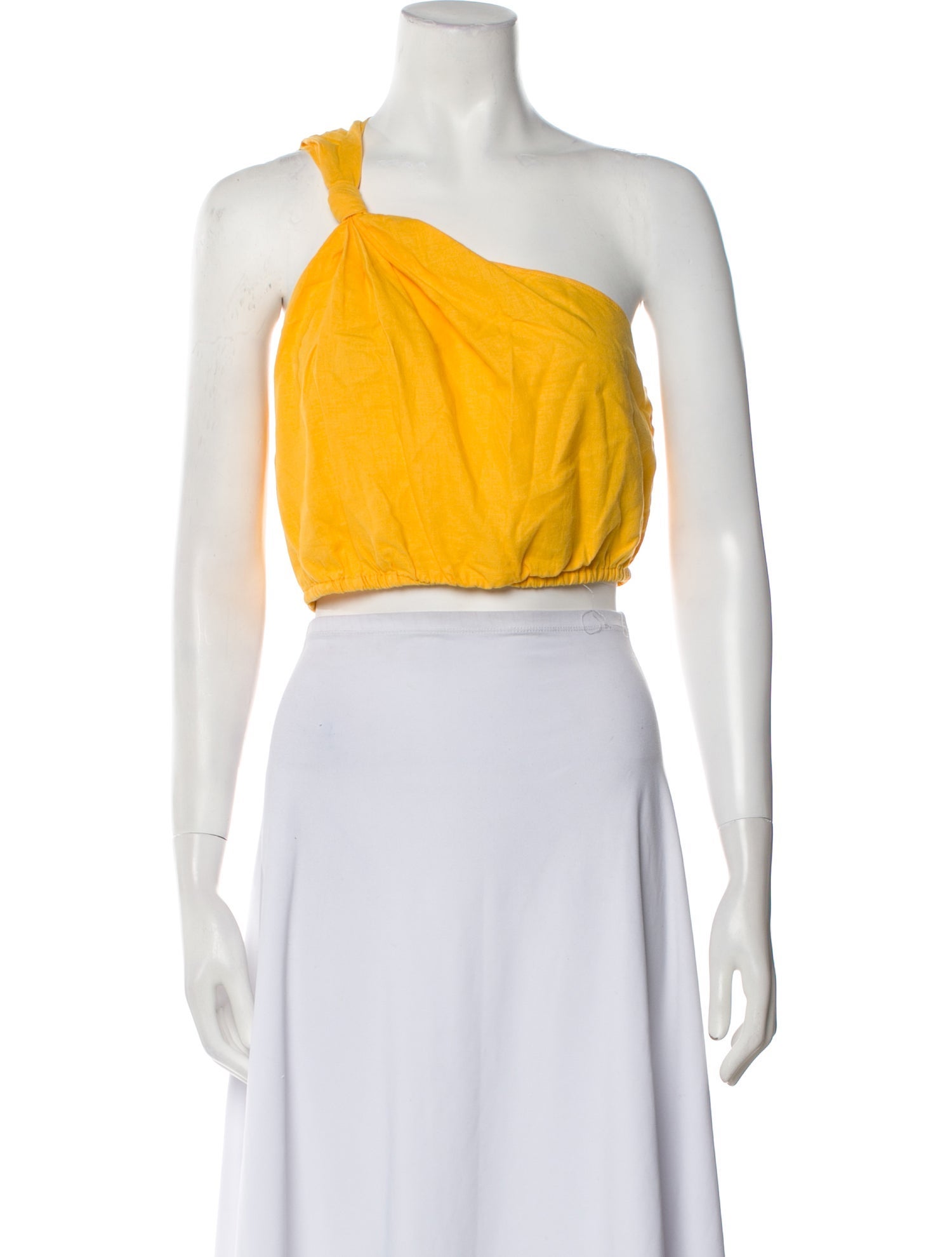 Farm Rio One-Shoulder Sleeveless Crop Top