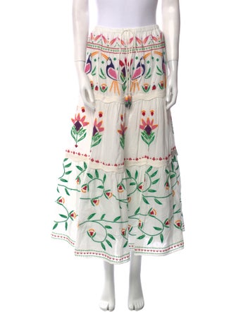 Farm Rio Patterned Midi Length Skirt