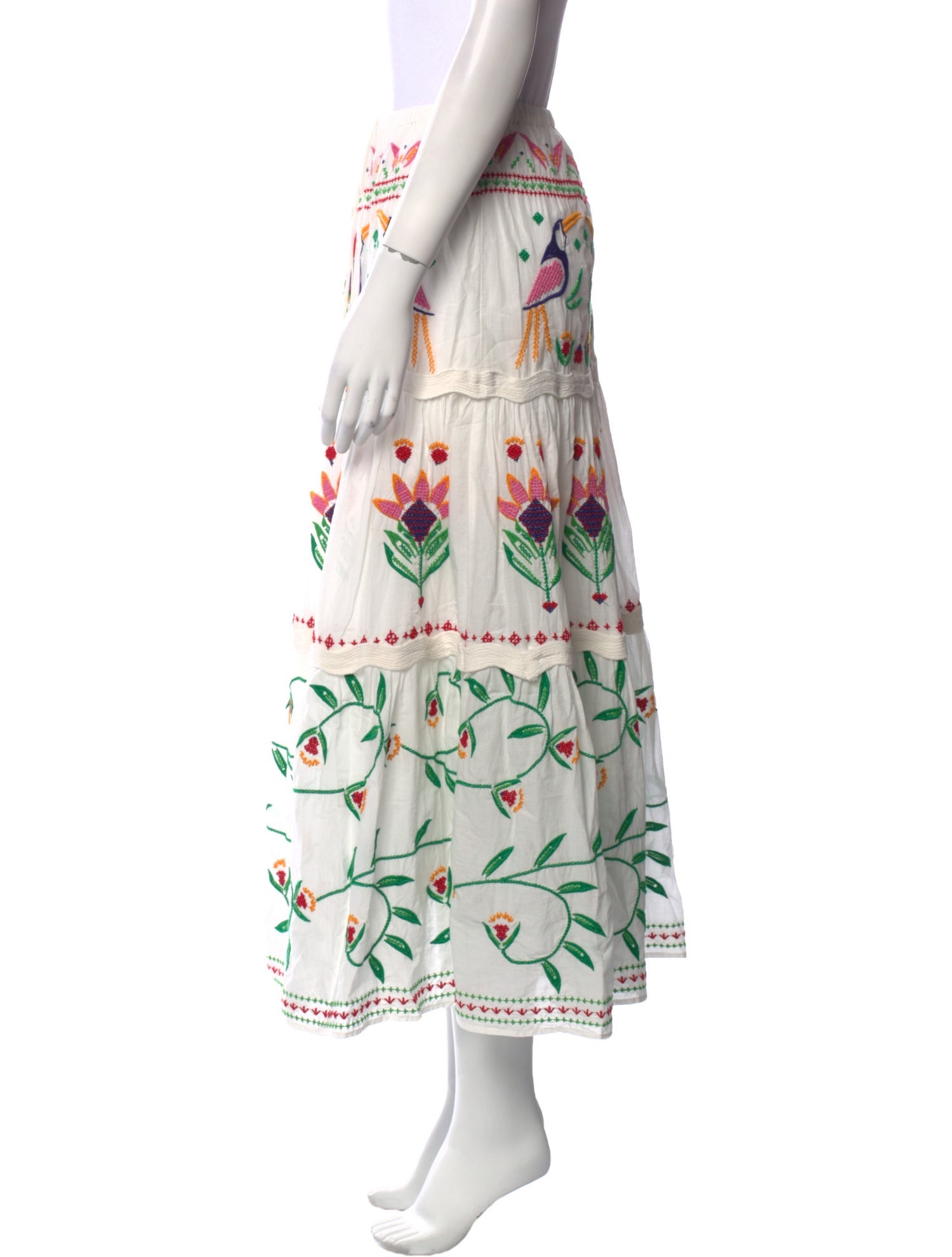 Farm Rio Patterned Midi Length Skirt