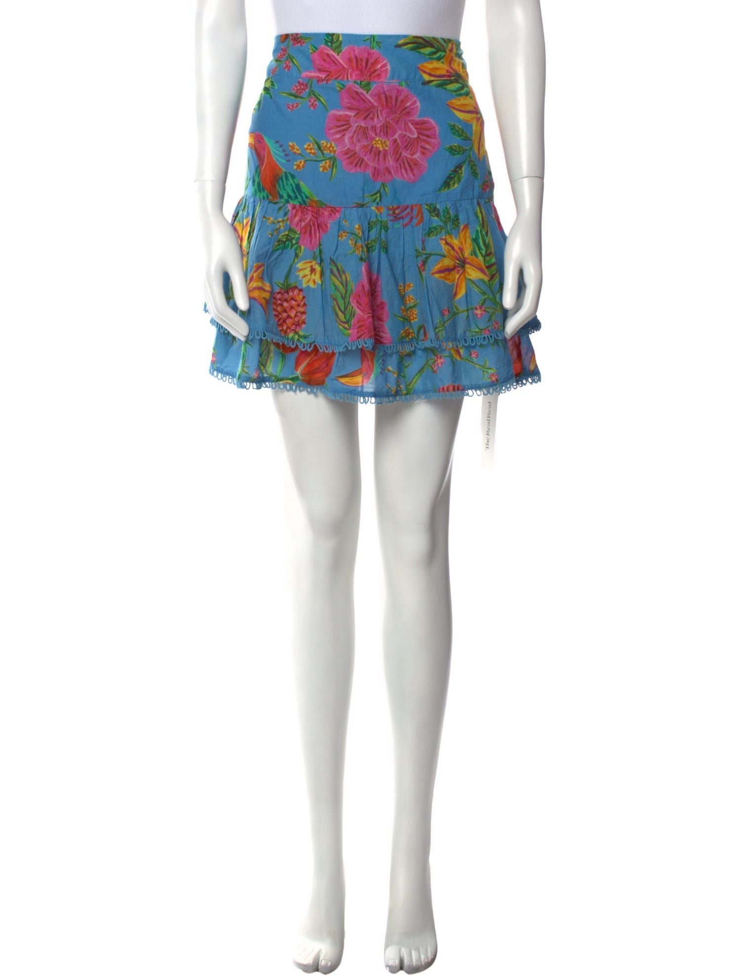 Farm Rio Floral Print Mini Skirt