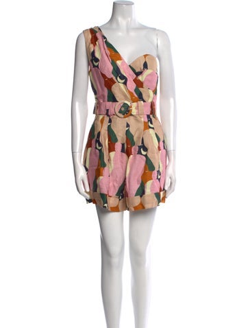 Farm Rio Jumpsuits and Rompers Linen Printed Romper S