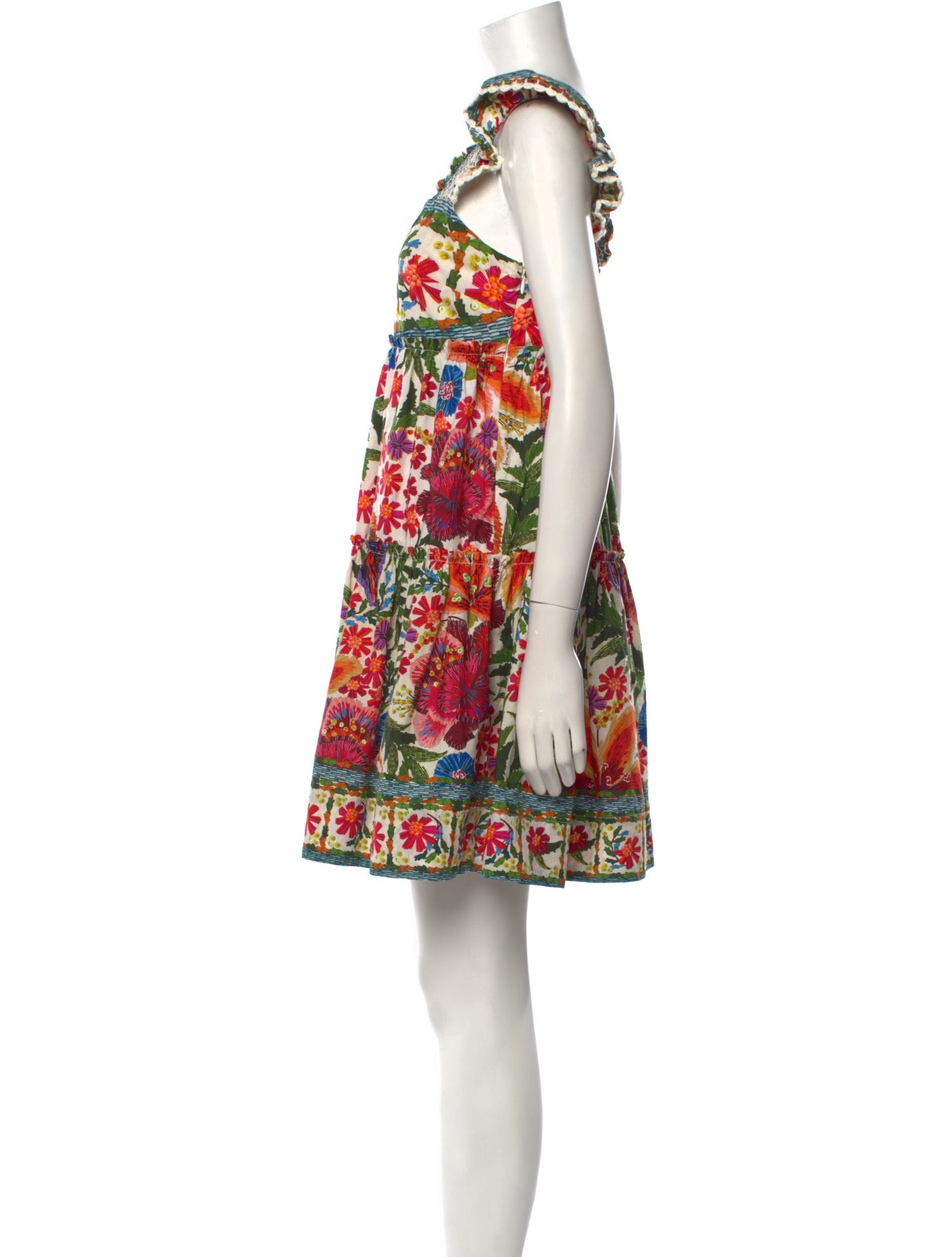 Farm Rio Floral Print Mini Dress