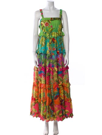 Farm Rio Floral Print Long Dress